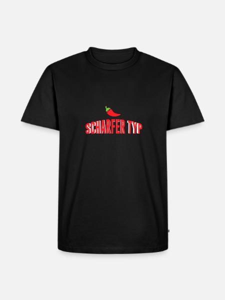 Scharfer Typ - Chili - Männer Premium Bio T-Shirt - Schwarz