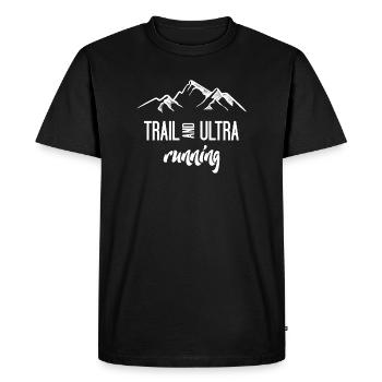 Trail et Ultra Running - T-shirt Premium bio Homme - noir - Devant - Nico (187cm)