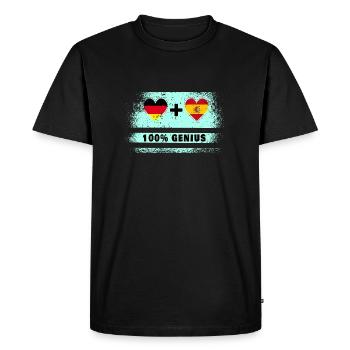 Germany and Spain 100% brilliant / Gift - Men's Premium Organic T-Shirt - black - Front - Nico (187cm)