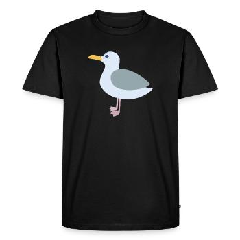 Mouette symbole mer mer enfants mer littoral déco - T-shirt Premium bio Homme - noir - Devant - Nico (187cm)