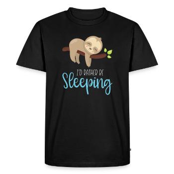 I’d Rather Be Sleeping - Men's Premium Organic T-Shirt - black - Front - Nico (187cm)