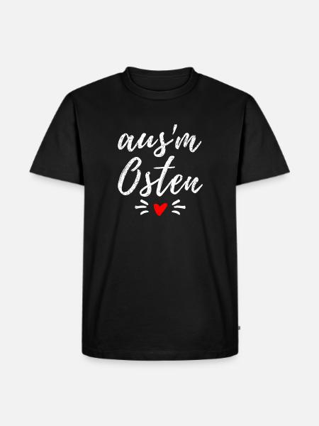 Osten - Ossi - Ost Deutschland - Mauerfall - Männer Premium Bio T-Shirt - Schwarz