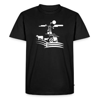 Farmer Farm Farm Farmer Icon Graphic Icon - Men's Premium Organic T-Shirt - black - Front - Nico (187cm)
