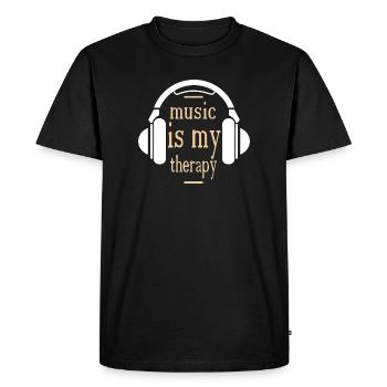 Music Therapy Headphones Music Love Sound icon - Men's Premium Organic T-Shirt - black - Front - Nico (187cm)