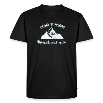 Climbing mountains - Men's Premium Organic T-Shirt - black - Front - Nico (187cm)