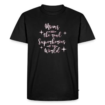 Maman mère - T-shirt Premium bio Homme - noir - Devant - Nico (187cm)