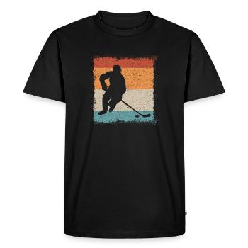 Hockey sur glace Hockey sur glace - T-shirt Premium bio Homme - noir - Devant - Nico (187cm)