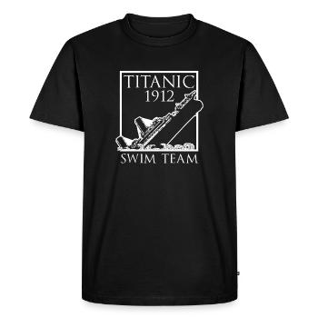 Titanic 1912 Swim Team Drôle De Chemise Titanic - T-shirt Premium bio Homme - noir - Devant - Nico (187cm)
