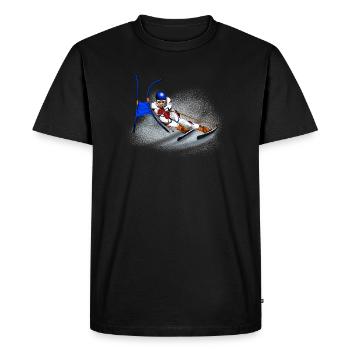 Ski - T-shirt Premium bio Homme - noir - Devant - Nico (187cm)