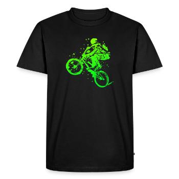 Vélo BMX - Cadeau de Noël BMX - T-shirt Premium bio Homme - noir - Devant - Nico (187cm)