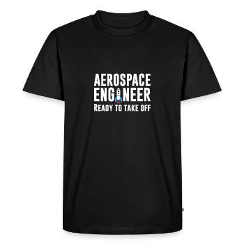Ingénieur en aérospatiale - prêt à partir - T-shirt Premium bio Homme - noir - Devant - Nico (187cm)