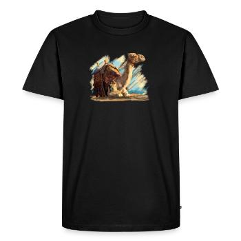Camel - Men's Premium Organic T-Shirt - black - Front - Nico (187cm)