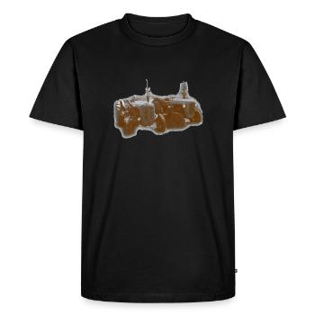 Tracteurs vintage orange rouille - T-shirt Premium bio Homme - noir - Devant - Nico (187cm)