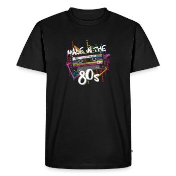 Fabriqué dans les années 80 Cassette des années 80 - T-shirt Premium bio Homme - noir - Devant - Nico (187cm)