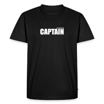 Captain Large Police Contrast Design - T-shirt Premium bio Homme - noir - Devant - Nico (187cm)