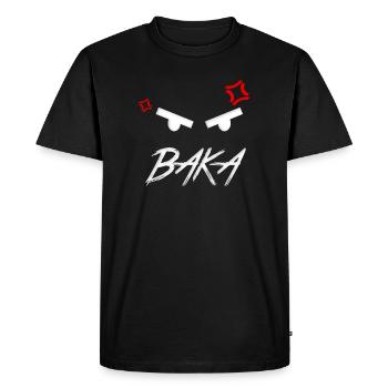 Baka Expression dans l’anime - T-shirt Premium bio Homme - noir - Devant - Nico (187cm)