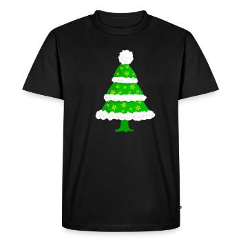 Christmas fir tree - Men's Premium Organic T-Shirt - black - Front - Nico (187cm)