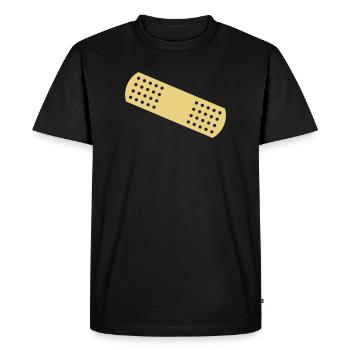 Pansement - T-shirt Premium bio Homme - noir - Devant - Nico (187cm)