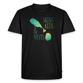 Saint Kitts and Nevis - Men's Premium Organic T-Shirt - black - Front - Nico (187cm)