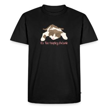 Introverti - T-shirt Premium bio Homme - noir - Devant - Nico (187cm)