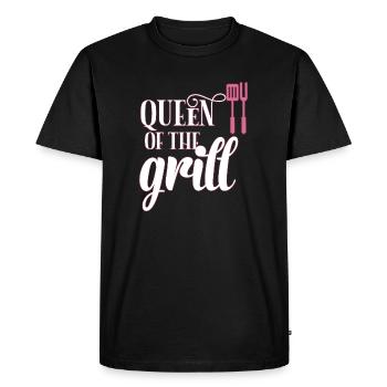 Grilling queen - Men's Premium Organic T-Shirt - black - Front - Nico (187cm)
