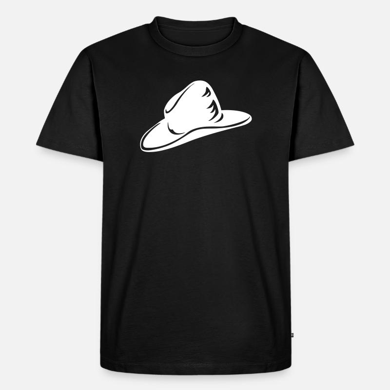Ein weißer Hut - Männer Premium Bio T-Shirt - Schwarz