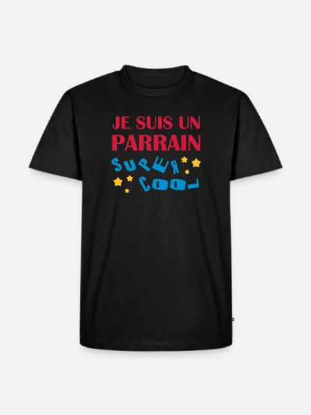 Oncle / Parrain / Tonton / Naissance / Bébé - T-shirt Premium bio Homme - noir