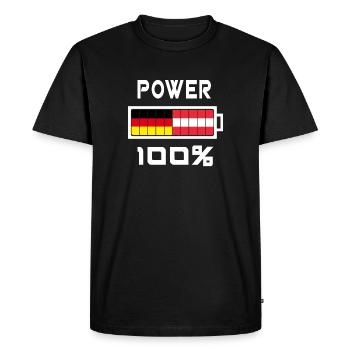 L'Allemagne et l'Autriche Power 100% - T-shirt Premium bio Homme - noir - Devant - Nico (187cm)