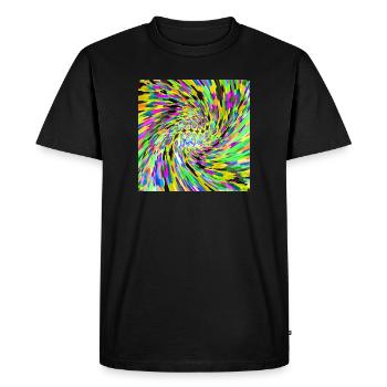 Vortex psychédélique - T-shirt Premium bio Homme - noir - Devant - Nico (187cm)
