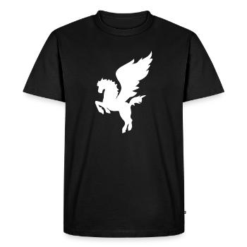 Pegasus Cheval volaille Mythologie grecque - T-shirt Premium bio Homme - noir - Devant - Nico (187cm)