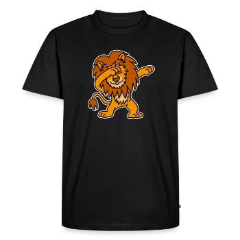 Dab dabbing Lion Danse marrant gamins cadeau - T-shirt Premium bio Homme - noir - Devant - Nico (187cm)