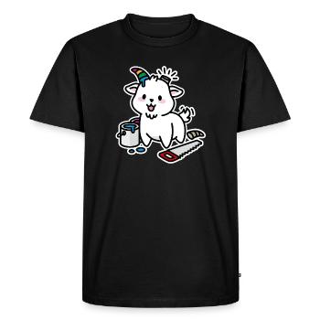Unicorn DIY Kawaii Mignonne Capricorne Chèvre - T-shirt Premium bio Homme - noir - Devant - Nico (187cm)