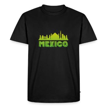 Illustration de la ligne d’horizon du Mexique - T-shirt Premium bio Homme - noir - Devant - Nico (187cm)