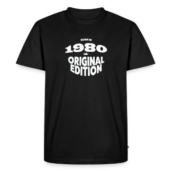 1980 Année de naissance - T-shirt Premium bio Homme - noir - Devant - Nico (187cm)