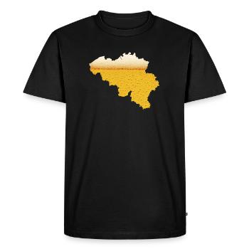 Pays de la bière Belgique football Coupe du monde Championnat d’Europe Bière rouge Devils - T-shirt Premium bio Homme - noir - Devant - Nico (187cm)