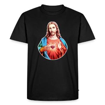 Jésus-Christ | Jésus-Christ | Noël Noël - T-shirt Premium bio Homme - noir - Devant - Nico (187cm)