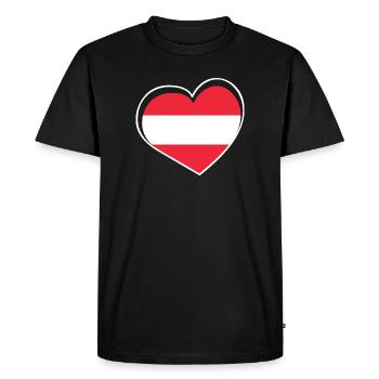 Coeur d'Autriche - T-shirt Premium bio Homme - noir - Devant - Nico (187cm)