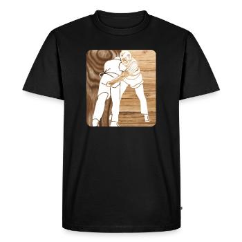 Trosenlupf Scgwingen swingers are made of hard wood - Men's Premium Organic T-Shirt - black - Front - Nico (187cm)