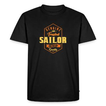 Marin digne de confiance - T-shirt Premium bio Homme - noir - Devant - Nico (187cm)