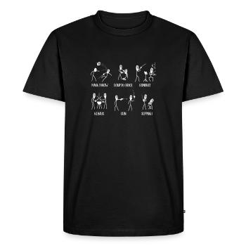 Fencing funny movements in fencing - Men's Premium Organic T-Shirt - black - Front - Nico (187cm)