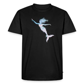 sirène ludique dans des couleurs pastel fraîches - T-shirt Premium bio Homme - noir - Devant - Nico (187cm)