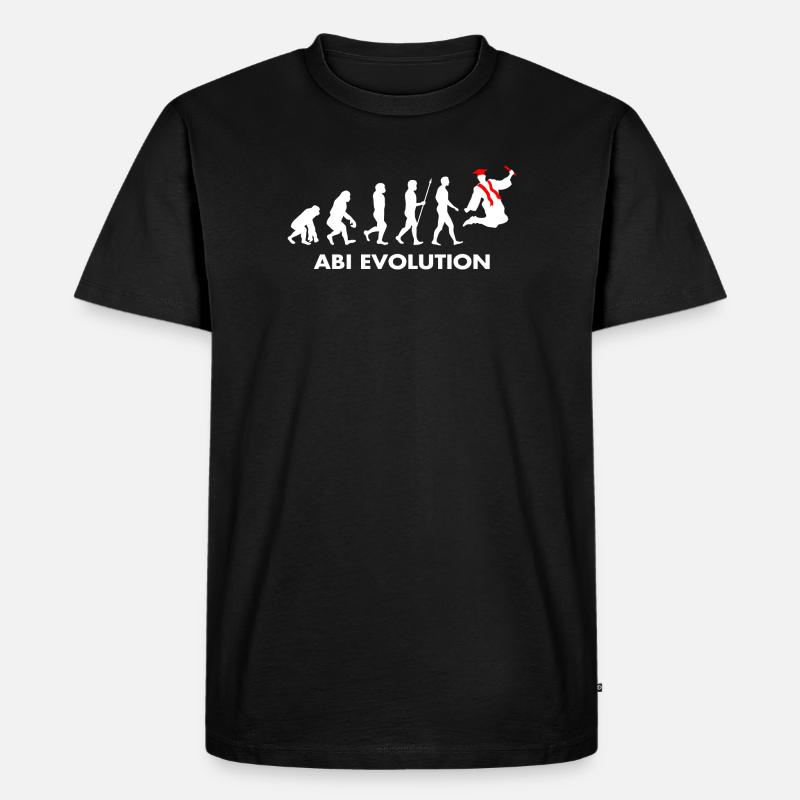 Abitur Abiturient Schulabschluss Evolution Abi - Männer Premium Bio T-Shirt - Schwarz