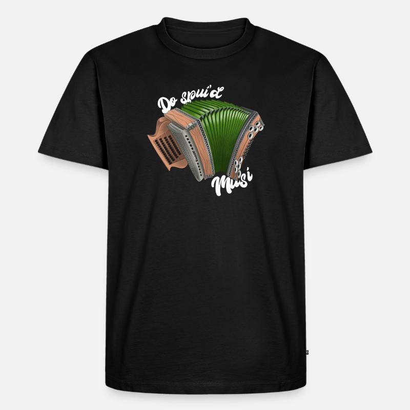 Do spui'd Musi // hell | ZiachON! - Männer Premium Bio T-Shirt - Schwarz