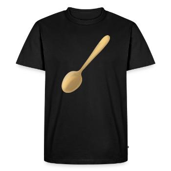 a golden spoon - Men's Premium Organic T-Shirt - black - Front - Nico (187cm)