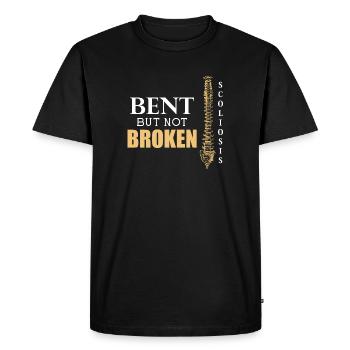 Scoliosis spine back illness gift - Men's Premium Organic T-Shirt - black - Front - Nico (187cm)