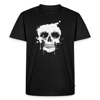 Skull skull graffiti - Men's Premium Organic T-Shirt - black - Front - Nico (187cm)