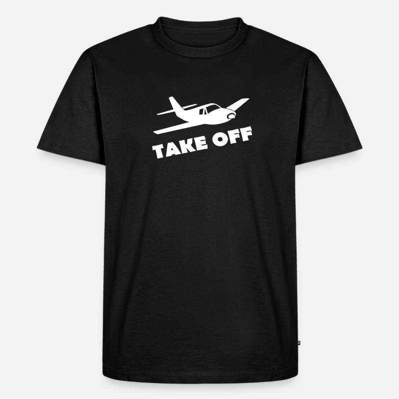 TAKE OFF - Männer Premium Bio T-Shirt - Schwarz
