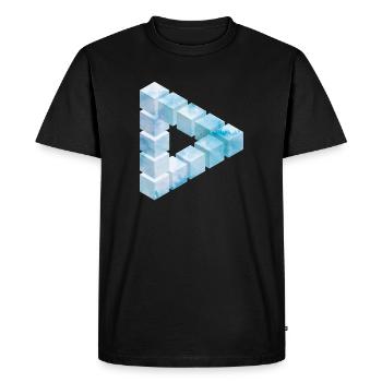 Conception de motif de bloc de glace - T-shirt Premium bio Homme - noir - Devant - Nico (187cm)
