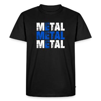 FINNISH METAL Finland Finnish Flag - Men's Premium Organic T-Shirt - black - Front - Nico (187cm)