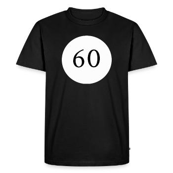 60th Birthday 60th Anniversary Template Pattern - Men's Premium Organic T-Shirt - black - Front - Nico (187cm)